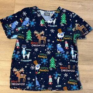 Festive Holiday Print Women's Top